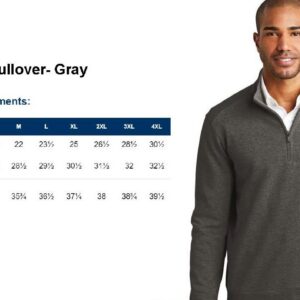 Men's 1/4 Zip Pullover - Gray
