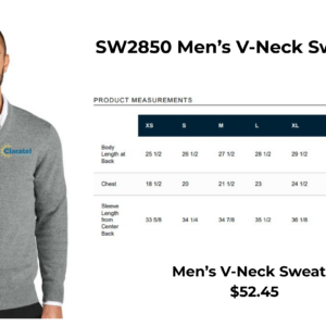 Men's V-Neck Sweater - Gray